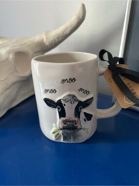 Rae Dunn Holstein Cow Moo Moo Moo Mug